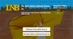 Desktop Screenshot of likeneverbeforejanitorial.com