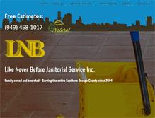 Tablet Screenshot of likeneverbeforejanitorial.com